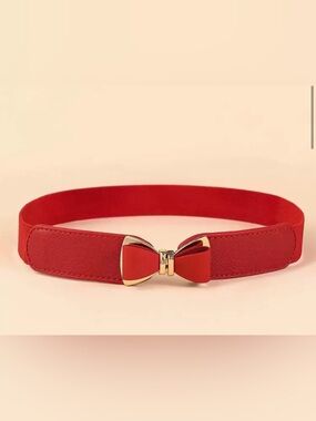 Red Bow Accent Women's Belt